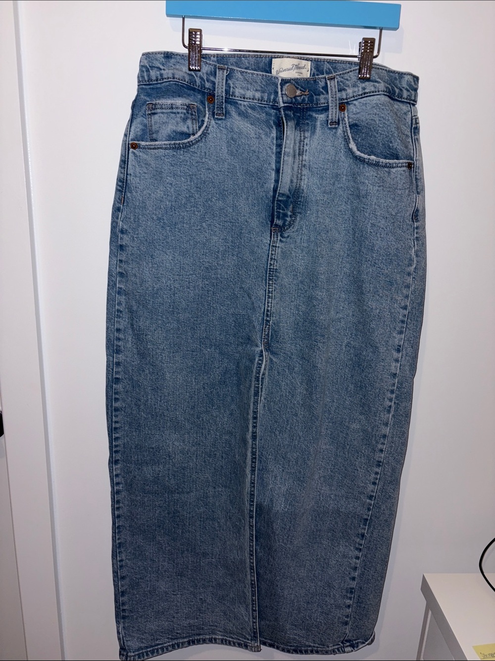 Universal Thread Denim Maxi Skirt with Slit